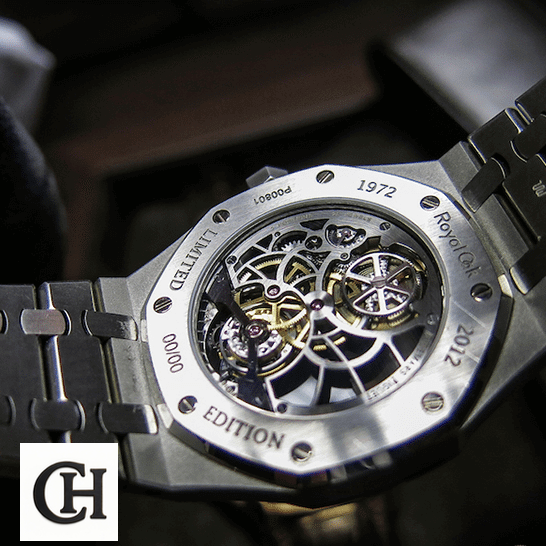 AP Royal Oak "Skeleton" Openworked 15407ST.OO.1220ST.01 Perfect Duplicate Edition audemars piguet royal oak Audemars Piguet Stainless Steel Case Skeleton Dial upside view