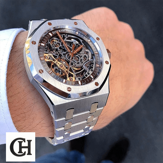 AP Royal Oak "Skeleton" Openworked 15407ST.OO.1220ST.01 Perfect Duplicate Edition Audemars Piguet Stainless Steel Case and Bracelet Skeleton Dial on the wrist