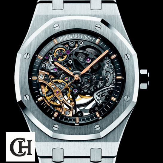 AP Royal Oak "Skeleton" Openworked 15407ST.OO.1220ST.01 Perfect Duplicate Edition Audemars Piguet Royal Oak Skeleton Dial Stainless Steel Case front view