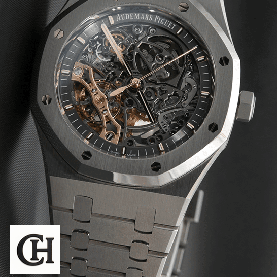 AP Royal Oak "Skeleton" Openworked 15407ST.OO.1220ST.01 Perfect Duplicate Edition Audemars Piguet Stainless Steel Case Skeleton Dial front view