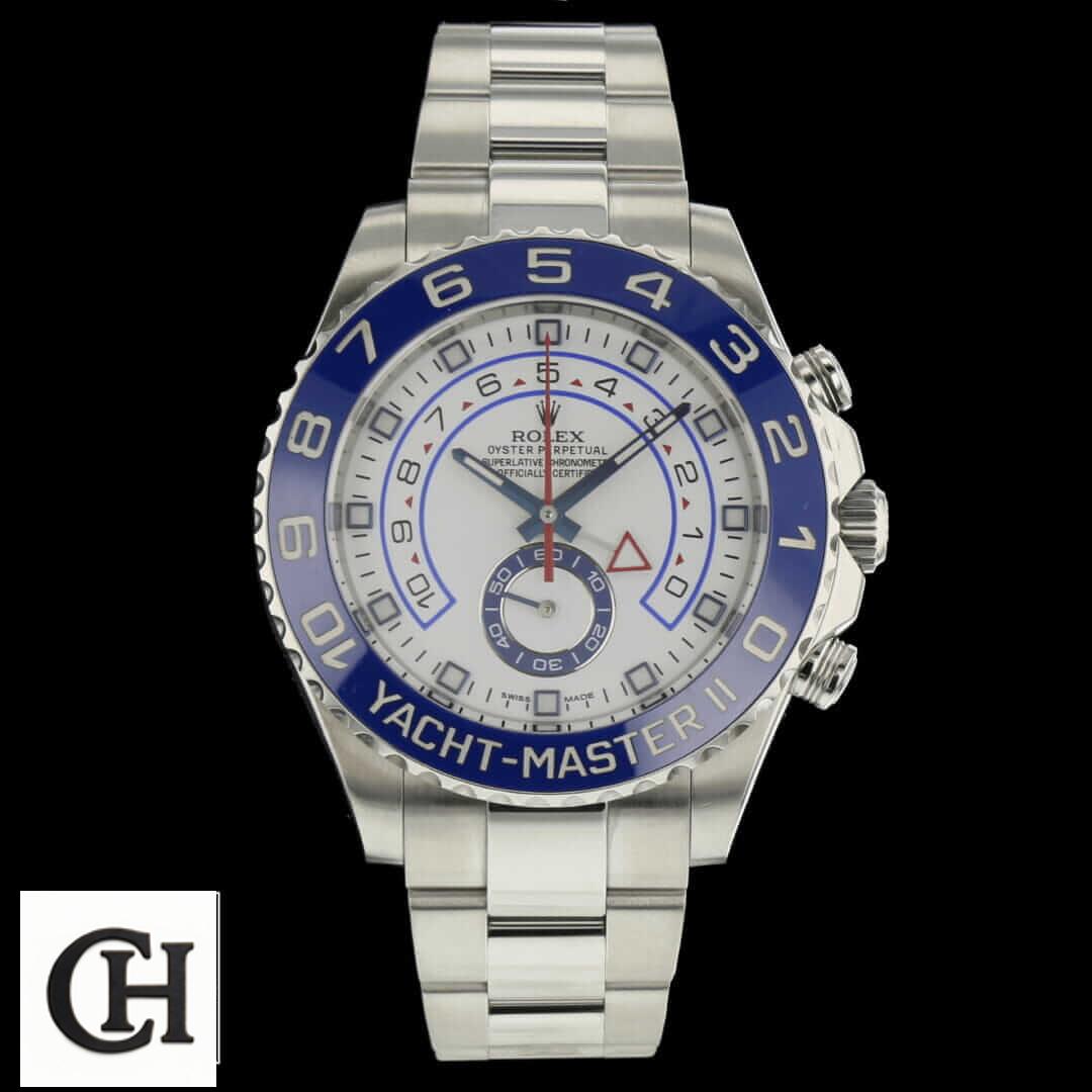 Rolex Yacht-Master II 116680 White Dial High-End Yeni Proje 1 29 Rolex Yacht Master II Stainless Steel Oyster Bracelet black background