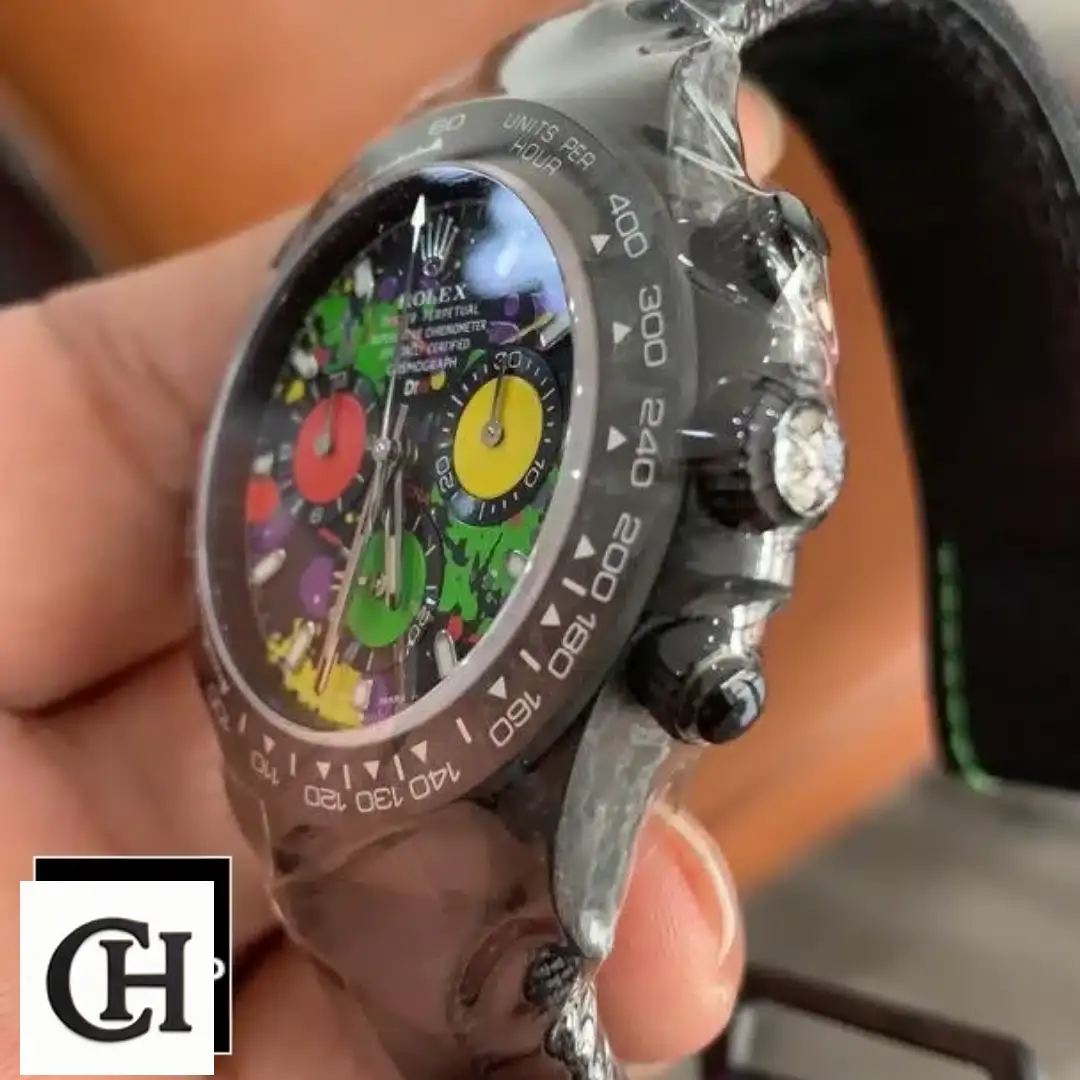Rolex Daytona Rolex Daytona Carbon Cosmograph Black Button & Crown Pusher 4130cr