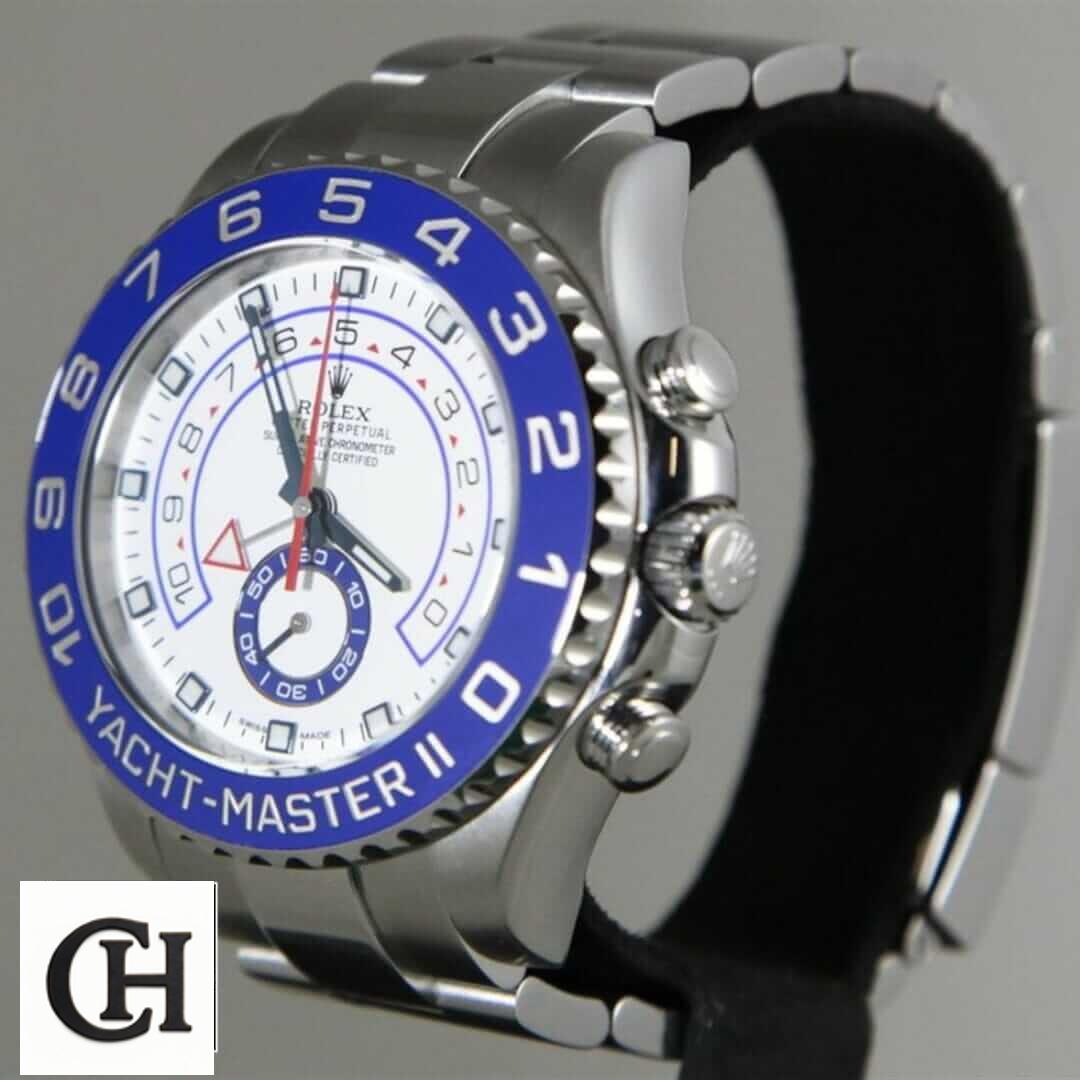 Rolex Yacht-Master II 116680 White Dial High-End Yeni Proje 4 20 Rolex Yacht Master II Stainless Steel Oyster side view