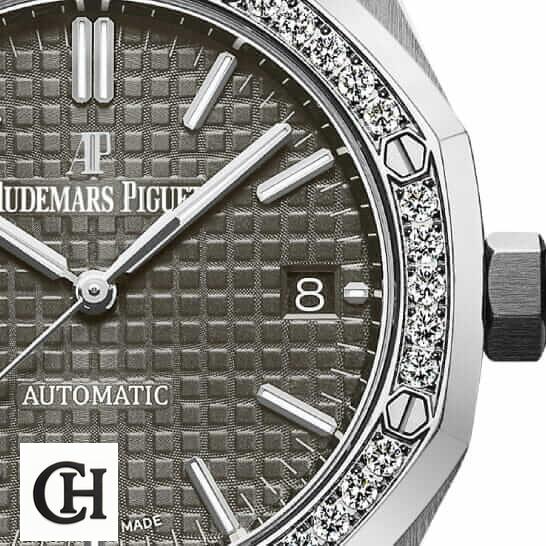 Audemars Piguet Royal Oak "Selfwinding" 15451ST.ZZ.1256ST.02 Premium ap selfwinding dial Audemars Piguet Royal Oak 15451ST.ZZ.1256ST.02 Gem-Set Bezel