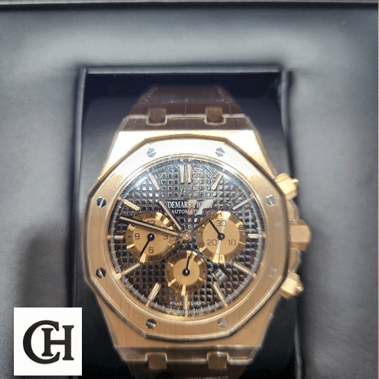 AP Royal Oak Chronograph 26331OR.OO.D821CR.01 Audemars Piguet Royal Oak Chocolate Dial in the black box