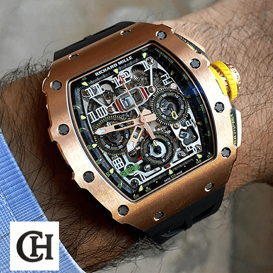 Richard Mille RM01103 Rose Gold Black Dial on the wrist