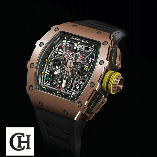 Richard Mille RM01103 Rose Gold Bezel black background