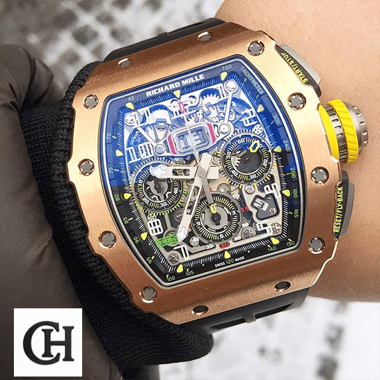 Richard Mille RM01103 Rose Gold Bezel on the man wrist