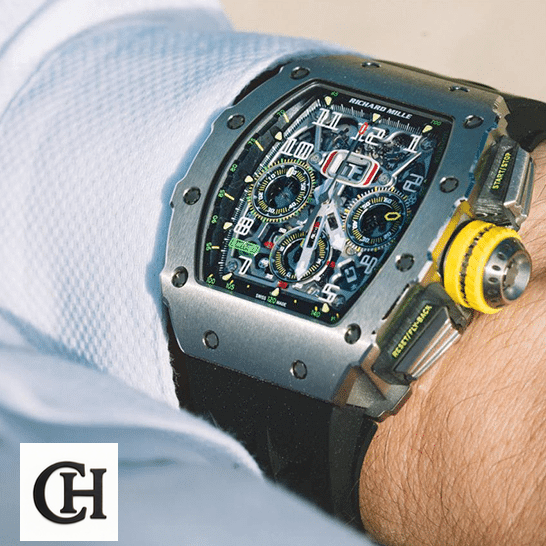 Richard Mille RM01103 Titane Flyback Hand on the man wrist