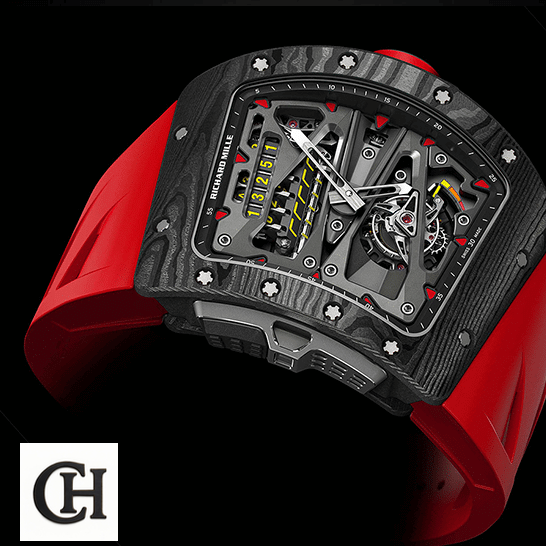 Richard Mille RM 70-01 "Tourbillon" Perfect Edition rm 70 Richard Mille RM70-01 Red Rubber Bracelet black background