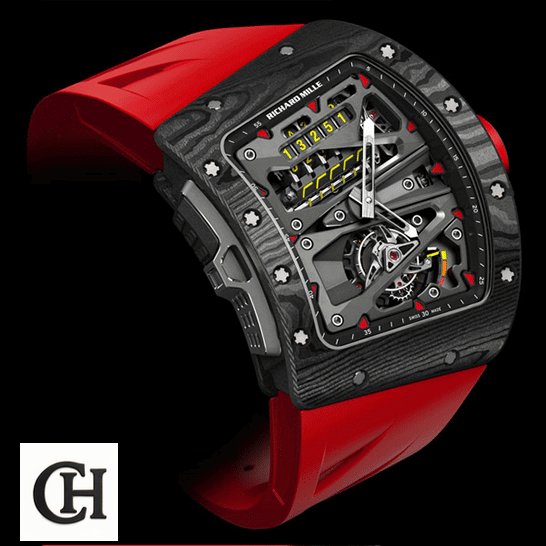 Richard Mille RM 70-01 "Tourbillon" Perfect Edition rm 70 Richard Mille 70-01 Red Rubber Bracelet Rpelica black background