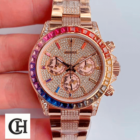 Rolex Daytona Rolex Daytona 116520-0016 Iced Out on the hands