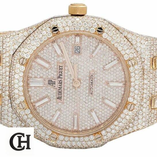 Audemars Piguet Royal Oak 15400SR.OO.1220SR.01 Audemars Piguet Royal Oak Iced Out