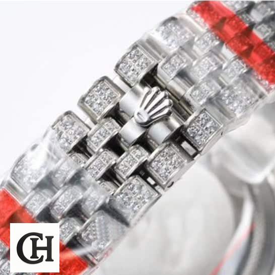 Rolex Datejust 116300 Baguette rolex diamond bracelet and rolex logo