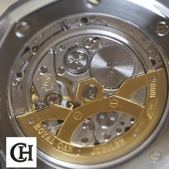 Audemars Piguet Royal Oak 14802ST Audemars Piguet Royal Oak Jubilee Steel Mechanism front back view