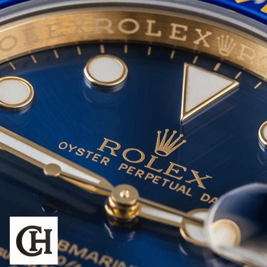 Rolex Submariner 116618LB close up view