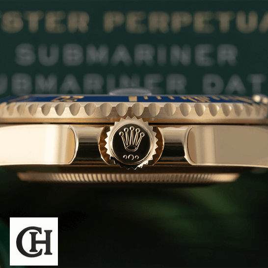Rolex Submariner Gold 116618LB Crown / Push Button