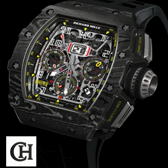 Richard Mille RM11-03 Automatic Black Dial black background
