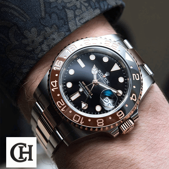 Rolex GMT-Master II 126711CHNR "Root Beer" Deluxe Quality Rolex GMT-Master II Black Dial Root Beer 126711CHNR-0002 On his arm