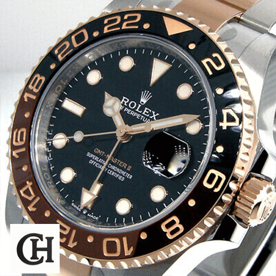 Rolex GMT-Master II 126711CHNR "Root Beer" Deluxe Quality Rolex GMT-Master II 126711CHNR-0002 black dial has stick and dot indices