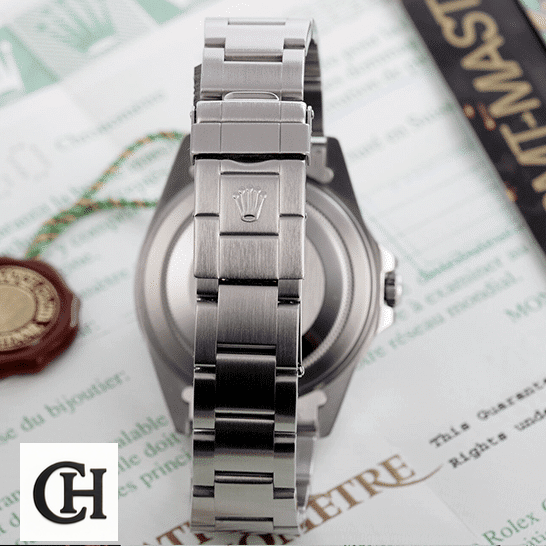 Rolex GMT-Master II 16710 Rolex GMT-Master II Coke 16710 Backside Oyster Bracelet Fold Clasp on the Rolex logo