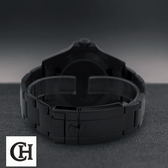 Rolex Yacht Master Triple Red Titan Black upside view