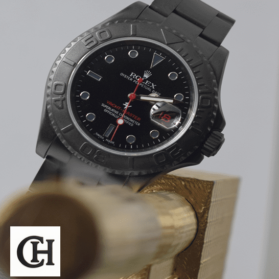 Rolex Triple Red Titan Black 11662 crown push button