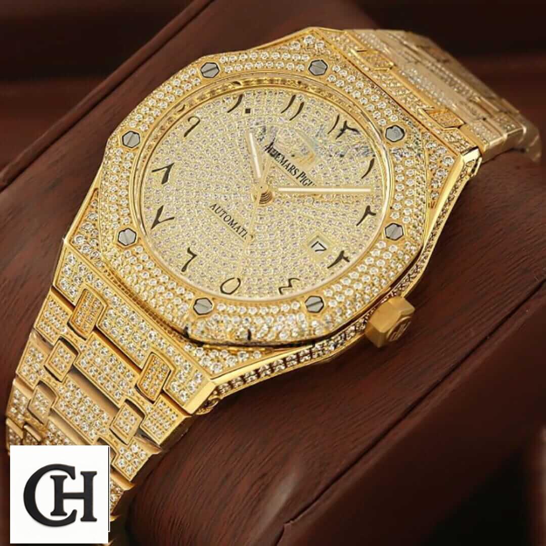 Audemars Piguet Royal Oak AP160SF295 Audemars Piguet Royal Oak Selfwinding AP160SF295 Yellow Gold Iced Out