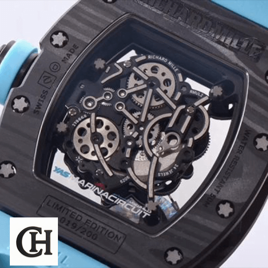 Richard Mille RM055 Carbon Case Limited Edition 019/200 close view