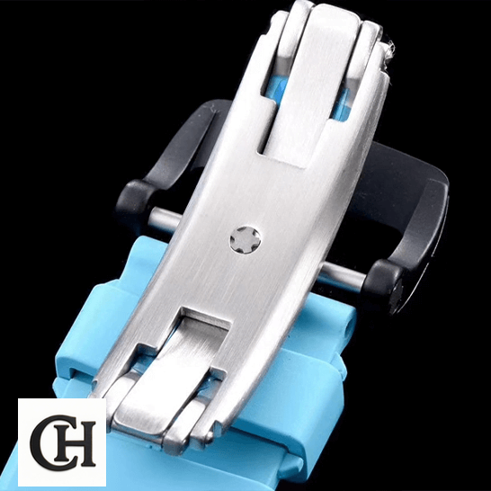 Richard Mille RM055 Stainless Steel Clasp opened clasp black background
