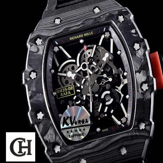 Richard Mille RM 35-02 Richard Mille RM3502 Automatic Carbon Skeleton Black close view