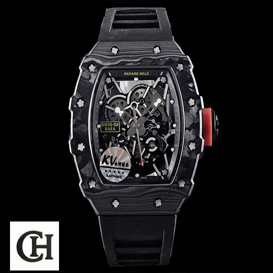 Richard Mille RM 35-02 Richard Mille RM3502 Carbon Skeleton Dial Black front view