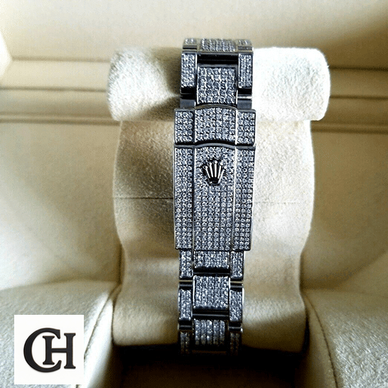 Rolex Datejust 126300 "Iced Out Blue Dial" Premium Edition rolex datejust 126300 bracelet Rolex Datejust 126300 Diamond Custom Bracelet on the Rolex logo in the box