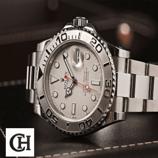 Rolex Yacht Master Platinum Dial Steel 116622PLSO side view