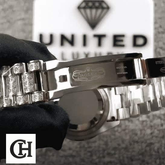 Rolex Datejust 31 116624 Diamond Oyster Bracelet Open Clasp