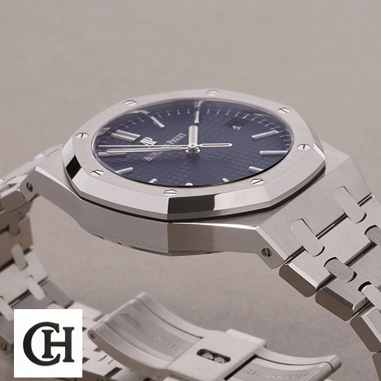 Audemars Piguet Royal Oak 15500ST Audemars Piguet Blue Dial 15500ST.OO_.1220ST.01 Stainless Steel front view