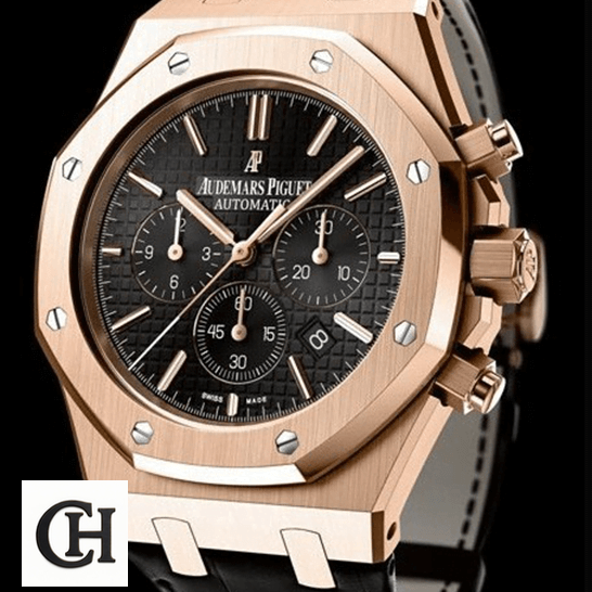 Audemars Piguet Royal Oak Chronograph 26320OR Audemars Piguet Royal Oak 26320OR.OO_.D002CR.01 Black Dial black background