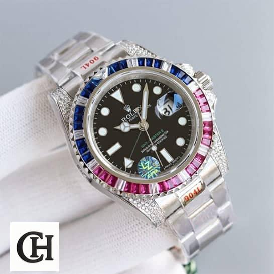Rolex GMT Master II 116710 Blue-Red Gem-Set Bezel