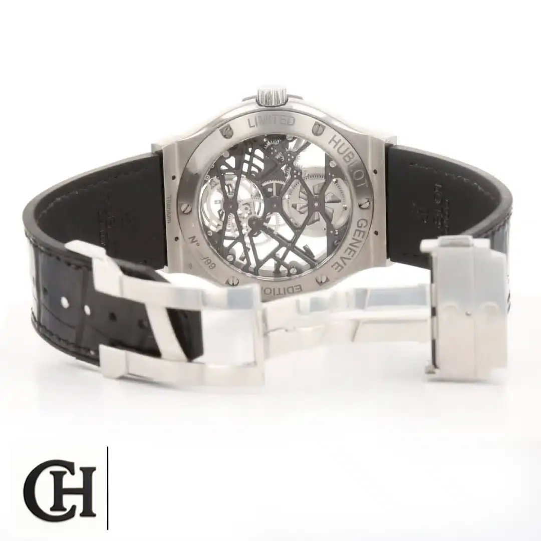 Hublot Classic Fusion 411.JX.1170.RX "Blue Diamond" Authentic Yeni Proje 14 Hublot with diamond black clasp and stainless steel case