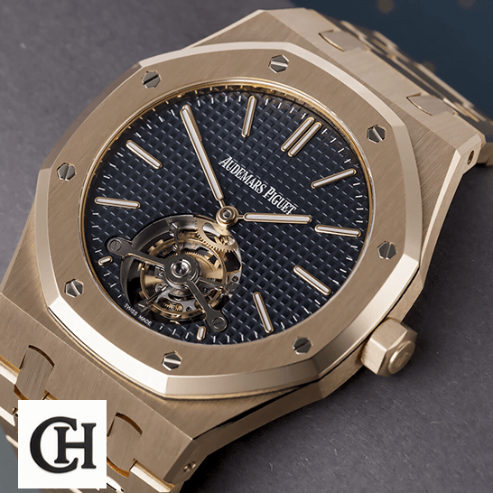 Audemars Piguet Royal Oak Tourbillon 26522OR Audemars Piguet Royal Oak Blue Dial gold bracelet