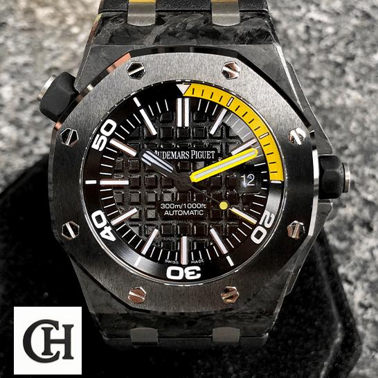 Audemars Piguet Royal Oak Offshore Diver 15706AU Audemars Piguet Royal Oak Automatıc Black Dial Repica close view