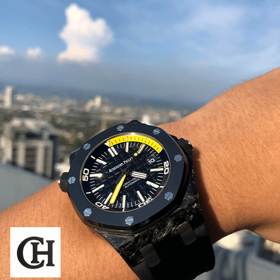 Audemars Piguet Royal Oak Offshore Diver 15706AU Audemars Piguet Royal Oak Offshore Diver 15706AU.OO_.A002CA.01 on the wrist