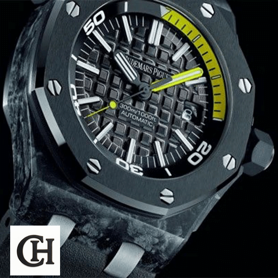 Audemars Piguet Royal Oak Offshore Diver 15706AU Audemars Piguet Automatıc 15706AU Black black background