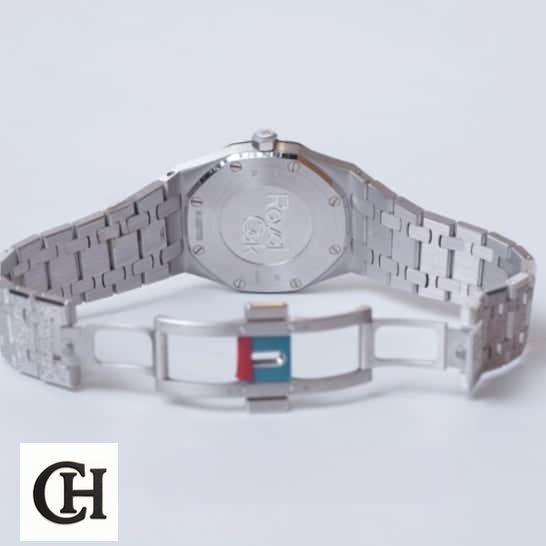 Audemars Piguet Royal Oak 67653BC.GG.1263BC.02 AP Frosted White Gold 67653BC.GG.1263BC.02 Open Clasp