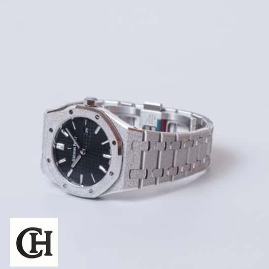 Audemars Piguet Royal Oak 67653BC.GG.1263BC.02 AP Frosted White Gold 67653BC.GG.1263BC.02 Black Dial