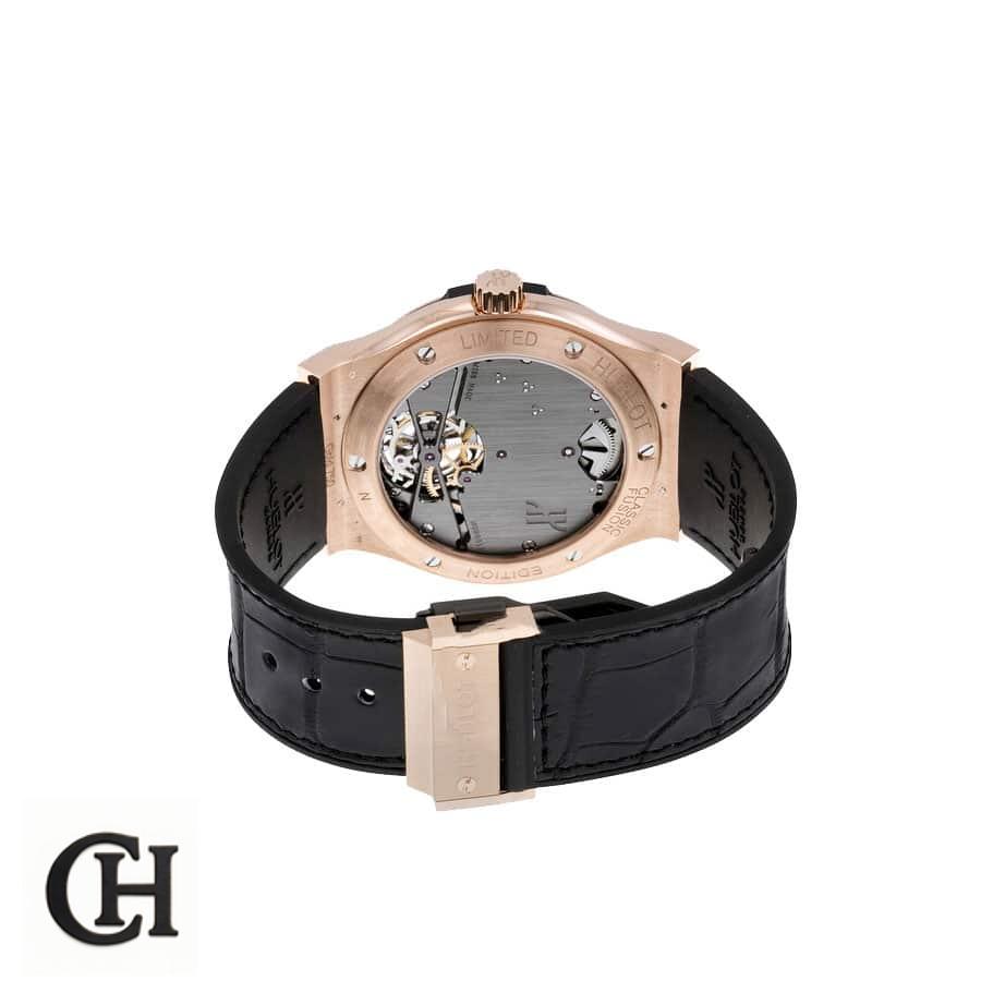 Hublot classıc fusıon leather bracelet stainlees steel case and clasp