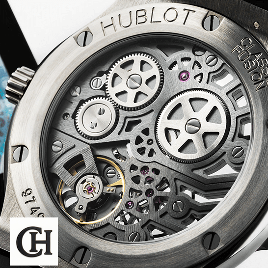 Hublot Classic Fusion 505.NX.0170.LR "Skeleton Dial" Top hublot classicfusion 505.nx.0170.lr back Hublot Classic Fusıon Stainless Steel front mechanism view