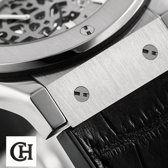 Hublot Classic Fusion 505.NX.0170.LR "Skeleton Dial" Top hublot classicfusion 505.nx.0170.lr steel Hublot Classic Fusion 505.nx_.0170 Black Leasther Bracelet steel case