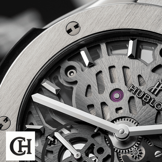 Hublot Classic Fusion 505.NX.0170.LR "Skeleton Dial" Top hublot classicfusion 505.nx.0170.lr stick Hublot Classic Fusion 505.nx_.0170.lr Steel Case close analog view