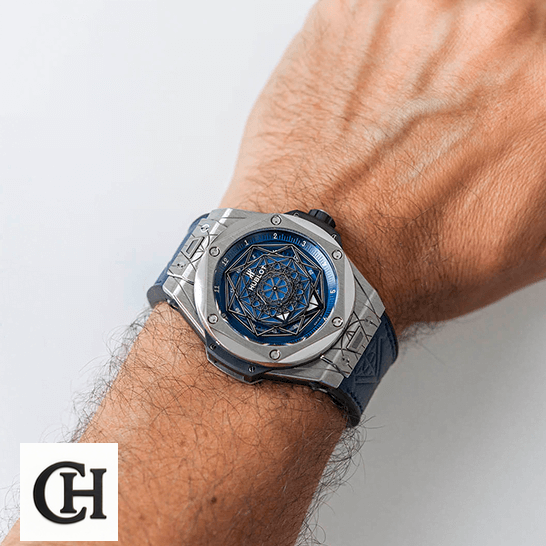 Hublot Big Bang Steel Black Dial Diamond Bezel 361.SX.1270.RX.1104 hublot big bang sang bleu titanium blue watch 415.NX.7179.VR.MXM18 hand hublot_big_bang_sang_bleu_titanium_blue_watch_415.NX_.7179.VR_.MXM18_hand